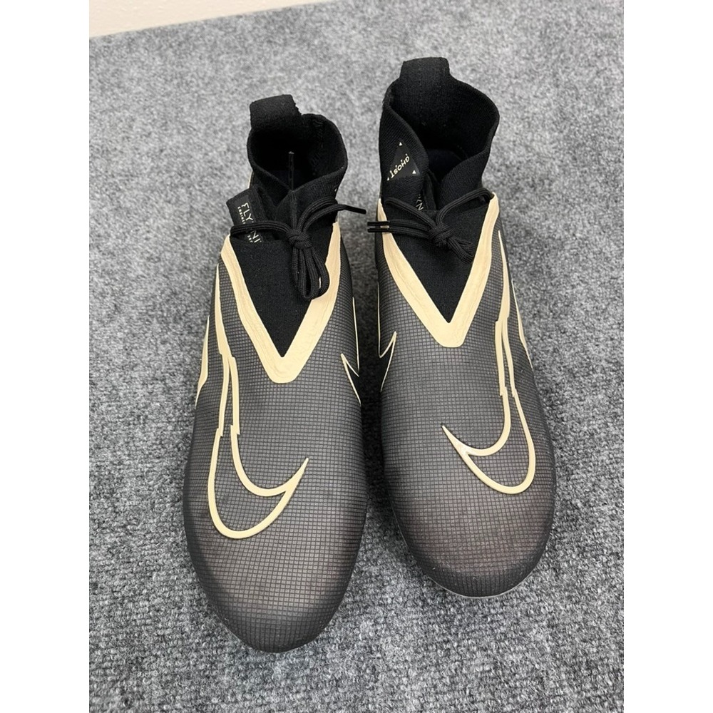 Nike Alpha Menace Elite 3 Mid Football Shoes Cleats Sz Black Tan Mens 14.5